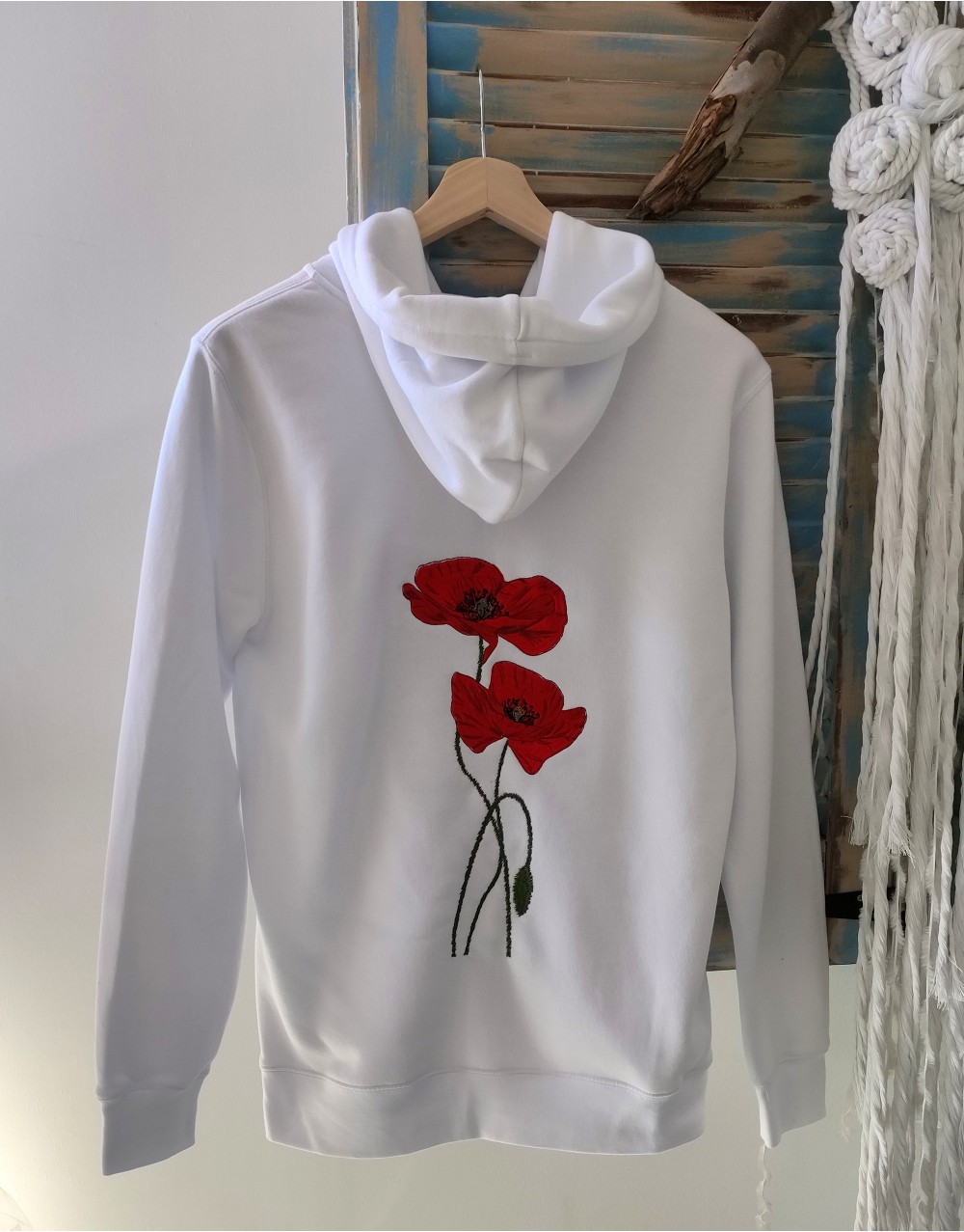 POPPIES IN WHITE ZIPPED...